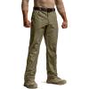 CQR Men’s Quick Dry Work Pants, Water Resistant Outdoor Tactical Pants, Lightweight Stretch Cargo Hiking Pants(Duratex Pants Soil Green)