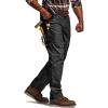 CQR Men’s Quick Dry Work Pants, Water Resistant Outdoor Tactical Pants, Lightweight Stretch Cargo Hiking Pants(Lumber Black)