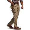CQR Men’s Quick Dry Work Pants, Water Resistant Outdoor Tactical Pants, Lightweight Stretch Cargo Hiking Pants(Lumber Cougar)