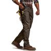 CQR Men’s Quick Dry Work Pants, Water Resistant Outdoor Tactical Pants, Lightweight Stretch Cargo Hiking Pants(Lumber Dark Brown)