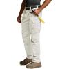CQR Men’s Quick Dry Work Pants, Water Resistant Outdoor Tactical Pants, Lightweight Stretch Cargo Hiking Pants(Work Pants Frosted White)