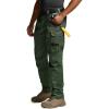 CQR Men’s Quick Dry Work Pants, Water Resistant Outdoor Tactical Pants, Lightweight Stretch Cargo Hiking Pants(Work Pants Green Kelp)