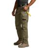 CQR Men’s Quick Dry Work Pants, Water Resistant Outdoor Tactical Pants, Lightweight Stretch Cargo Hiking Pants(Work Pants Soil Green)