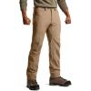 CQR Men’s Softshell Fleece Lined Winter Hiking Pants, Water Resistant Insulated Thermal, Outdoor Tactical Warm Snow Ski Pants(Recon Coyote)