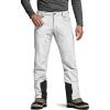 CQR Men’s Softshell Fleece Lined Winter Hiking Pants, Water Resistant Insulated Thermal, Outdoor Tactical Warm Snow Ski Pants(Teton Alpha White)