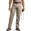 CQR Men’s Utility Flex Cargo Pants, Classic-Fit Casual Stretch Work Pants, Water Resistant Lightweight Tactical Hiking Pants(Negotiator Alamo Khaki)
