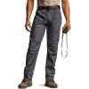 CQR Men’s Utility Flex Cargo Pants, Classic-Fit Casual Stretch Work Pants, Water Resistant Lightweight Tactical Hiking Pants(Negotiator Charcoal)