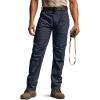 CQR Men’s Utility Flex Cargo Pants, Classic-Fit Casual Stretch Work Pants, Water Resistant Lightweight Tactical Hiking Pants(Negotiator Operator Navy)