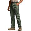 CQR Men’s Utility Flex Cargo Pants, Classic-Fit Casual Stretch Work Pants, Water Resistant Lightweight Tactical Hiking Pants(Sentinel Green Kelp)