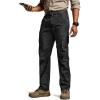CQR Men’s Utility Flex Cargo Pants, Classic-Fit Casual Stretch Work Pants, Water Resistant Lightweight Tactical Hiking Pants(Tac Black)