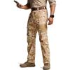 CQR Men’s Utility Flex Cargo Pants, Classic-Fit Casual Stretch Work Pants, Water Resistant Lightweight Tactical Hiking Pants(Tac Utility Camo Dune)