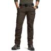 CQR Women’s Flex Stretch Tactical Pants, Water Resistant Ripstop Cargo Work Pants with Pockets for Outdoor & Hiking(Captain Dark Brown)