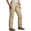 CQR Women’s Flex Stretch Tactical Pants, Water Resistant Ripstop Cargo Work Pants with Pockets for Outdoor & Hiking(Khaki)