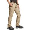 CQR Women’s Flex Stretch Tactical Pants, Water Resistant Ripstop Cargo Work Pants with Pockets for Outdoor & Hiking(Vanguard Alamo Khaki)