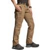 CQR Women’s Flex Stretch Tactical Pants, Water Resistant Ripstop Cargo Work Pants with Pockets for Outdoor & Hiking(Vanguard Cougar)