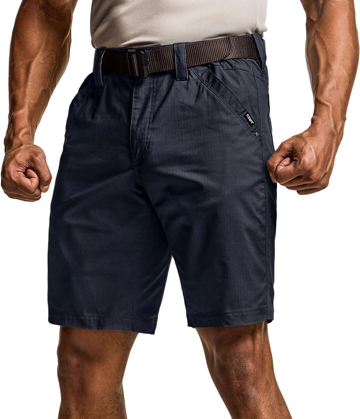 imageCQR Mens Flex Casual Cargo Shorts Lightweight Water Resistant Golf Shorts Stretch Tactical Work Shorts with MultiPocketNegotiator Operator Navy