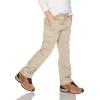 CQR Kids Youth Hiking Cargo Pants, UPF 50+ Quick Dry Convertible Zip Off Pants, Outdoor Camping Pants(Convertible Khaki)