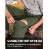 CQR Kids Youth Hiking Cargo Pants, UPF 50+ Quick Dry Convertible Zip Off Pants, Outdoor Camping Pants(Shenah Trek Army Green)