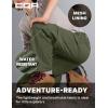 CQR Kids Youth Hiking Cargo Pants, UPF 50+ Quick Dry Convertible Zip Off Pants, Outdoor Camping Pants(Shenah Trek Army Green)
