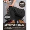 CQR Kids Youth Hiking Cargo Pants, UPF 50+ Quick Dry Convertible Zip Off Pants, Outdoor Camping Pants(Shenah Trek Black)
