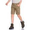 CQR Kids Youth Hiking Cargo Pants, UPF 50+ Quick Dry Convertible Zip Off Pants, Outdoor Camping Pants(Shenah Trek Cougar)