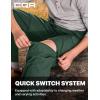 CQR Kids Youth Hiking Cargo Pants, UPF 50+ Quick Dry Convertible Zip Off Pants, Outdoor Camping Pants(Shenah Trek Jade Green)