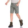 CQR Kids Youth Hiking Cargo Pants, UPF 50+ Quick Dry Convertible Zip Off Pants, Outdoor Camping Pants(Shenah Trek Sage)