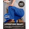 CQR Kids Youth Hiking Cargo Pants, UPF 50+ Quick Dry Convertible Zip Off Pants, Outdoor Camping Pants(Shenah Trek Santorini Blue)