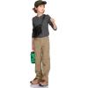 CQR Kids Youth Hiking Cargo Pants, UPF 50+ Quick Dry Convertible Zip Off Pants, Outdoor Camping Pants(Shenah Venture Cougar)