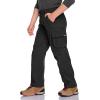 CQR Kids Youth Hiking Cargo Pants, UPF50+ Quick Dry Outdoor Camping Pants(Shenah Trail Black)