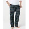 CQR Men’s 100% Cotton Plaid Flannel Pajama Pants, Brushed Soft Lounge & Sleep PJ Bottoms with Pockets(Flannel Pajama Black Multicolored)