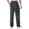 CQR Men’s 100% Cotton Plaid Flannel Pajama Pants, Brushed Soft Lounge & Sleep PJ Bottoms with Pockets(Flannel Pajama Black Multicolored)