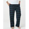 CQR Men’s 100% Cotton Plaid Flannel Pajama Pants, Brushed Soft Lounge & Sleep PJ Bottoms with Pockets(Flannel Pajama Navy & Blue)
