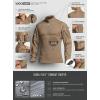 CQR Men’s Combat Shirt Tactical 1/4 Zip Long Sleeve Military BDU Shirts Camo EDC Top with Pockets(Military Shirts Coyote)