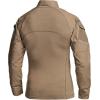CQR Men’s Combat Shirt Tactical 1/4 Zip Long Sleeve Military BDU Shirts Camo EDC Top with Pockets(Military Shirts Coyote)