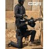 CQR Men’s Combat Shirt Tactical 1/4 Zip Long Sleeve Military BDU Shirts Camo EDC Top with Pockets(Raider Black)