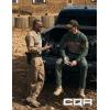 CQR Men’s Combat Shirt Tactical 1/4 Zip Long Sleeve Military BDU Shirts Camo EDC Top with Pockets(Raider Cougar)