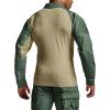 CQR Men’s Combat Shirt Tactical 1/4 Zip Long Sleeve Military BDU Shirts Camo EDC Top with Pockets(Raider Green Kelp)