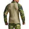CQR Men’s Combat Shirt Tactical 1/4 Zip Long Sleeve Military BDU Shirts Camo EDC Top with Pockets(Raider Monsoon Camo)