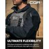 CQR Men’s Combat Shirt Tactical 1/4 Zip Long Sleeve Military BDU Shirts Camo EDC Top with Pockets(Raider Operator Navy)