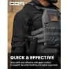 CQR Men’s Combat Shirt Tactical 1/4 Zip Long Sleeve Military BDU Shirts Camo EDC Top with Pockets(Raider Pro Black)