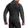 CQR Men’s Combat Shirt Tactical 1/4 Zip Long Sleeve Military BDU Shirts Camo EDC Top with Pockets(Raider Pro Charcoal)