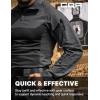 CQR Men’s Combat Shirt Tactical 1/4 Zip Long Sleeve Military BDU Shirts Camo EDC Top with Pockets(Raider Pro Charcoal)