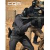 CQR Men’s Combat Shirt Tactical 1/4 Zip Long Sleeve Military BDU Shirts Camo EDC Top with Pockets(Raider Pro Charcoal)