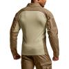 CQR Men’s Combat Shirt Tactical 1/4 Zip Long Sleeve Military BDU Shirts Camo EDC Top with Pockets(Raider Pro Cougar)