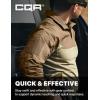 CQR Men’s Combat Shirt Tactical 1/4 Zip Long Sleeve Military BDU Shirts Camo EDC Top with Pockets(Raider Pro Cougar)