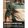 CQR Men’s Combat Shirt Tactical 1/4 Zip Long Sleeve Military BDU Shirts Camo EDC Top with Pockets(Raider Pro Green Kelp)