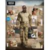 CQR Men’s Combat Shirt Tactical 1/4 Zip Long Sleeve Military BDU Shirts Camo EDC Top with Pockets(Raider Utility Camo)