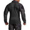 CQR Men’s Combat Shirt Tactical 1/4 Zip Long Sleeve Military BDU Shirts Camo EDC Top with Pockets(Raider Utility Camo Black)