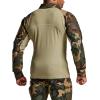 CQR Men’s Combat Shirt Tactical 1/4 Zip Long Sleeve Military BDU Shirts Camo EDC Top with Pockets(Raider Woodland)